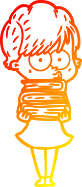 Bir insan tarafından çizilmiş bir karikatür kadın çizimi