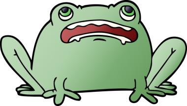 Bir insan tarafından çizilmiş karalama kurbağası.