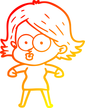 Bir insan tarafından somurtulmuş çizgi film kızı çizimi.