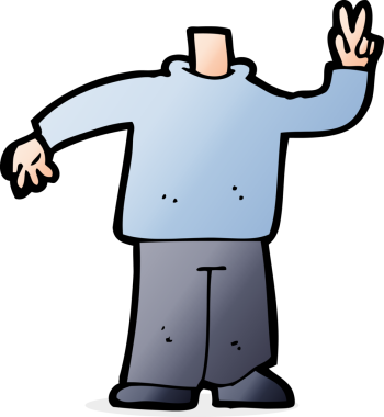 Bir insan tarafından çizilmiş olan ve barış işareti veren karikatür gövdesi (karikatürleri karıştırın ve eşleştirin)