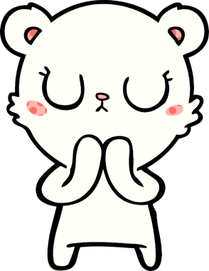 Bir insan tarafından çizilmiş kutup ayısı karikatürü