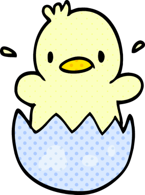 Bir insan tarafından çizilmiş sevimli karikatür hatunu.