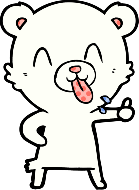 Bir insan tarafından çizilmiş kutup ayısı karikatürü