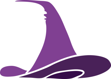 Bir insan tarafından çizilmiş bir cadı şapkası karalaması.