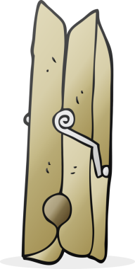 Bir insan tarafından çizilmiş karikatür ahşap çivi.