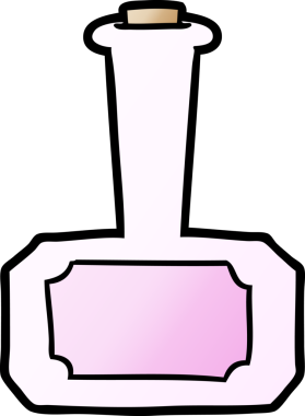 Bir insan tarafından çizilmiş bir parfüm şişesi.