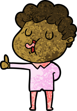 Bir insan tarafından çizilmiş çizgi film şarkıcısı.