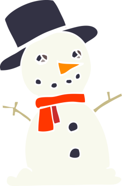 Bir insan tarafından çizilmiş geleneksel kardan adam çizimi.