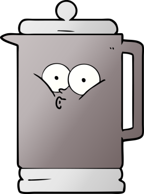 Bir insan tarafından çizilmiş elektrikli çaydanlık.