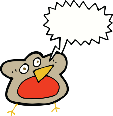 Bir insan tarafından çizilmiş konuşma balonlu komik çizgi roman Robin.