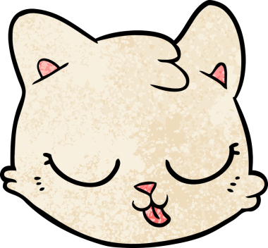 bir insan tarafından çizilmiş kedi yüzü.