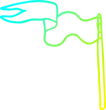 Bir insan tarafından çizilmiş bir çizgi film bayrağının soğuk gradyan çizgisi