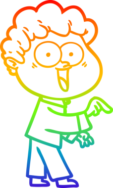 Bir insan tarafından çizilmiş mutlu bir adamın çizgi çizimi.