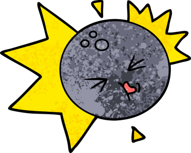 Bir insan tarafından çizilen çizgi film bowling topu.