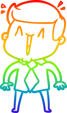 Bir insan tarafından çizilmiş mutlu bir adamın çizgi çizimi.