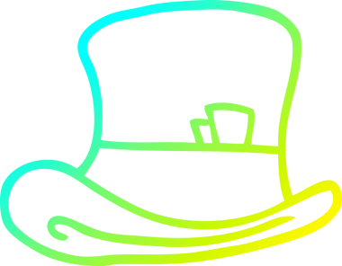 Bir insan tarafından çizilmiş bir şapkanın soğuk gradyan çizgisi.