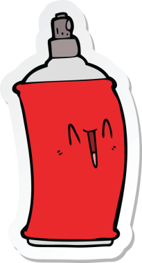 Bir insan tarafından çizilmiş bir çizgi film etiketi.