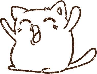 Bir insan tarafından çizilen Şarkı Söyleyen Kedi Kömürü