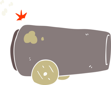 Bir insan tarafından çizilen topun düz renk çizimi