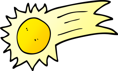 Bir insan tarafından çizilmiş uçan güneş karalaması