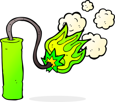 bir insan tarafından çizilmiş bir dinamit.