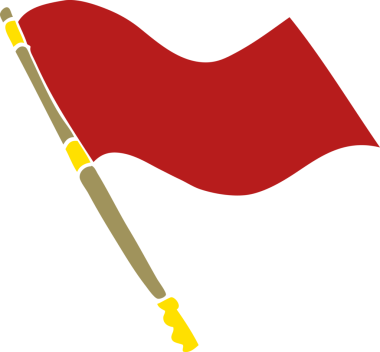 Bir insan tarafından çizilmiş karalama bayrağı.