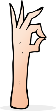 Bir insan tarafından çizilmiş el hareketi.