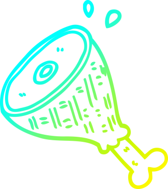 Bir insan tarafından çizilmiş et karikatürünün soğuk eğimli çizimi