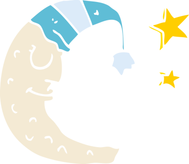 Bir insan tarafından çizilmiş uyku şapkalı karalama ayı.