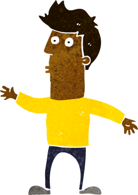 Bir insan tarafından çizilen karikatür adamı şaşırttı