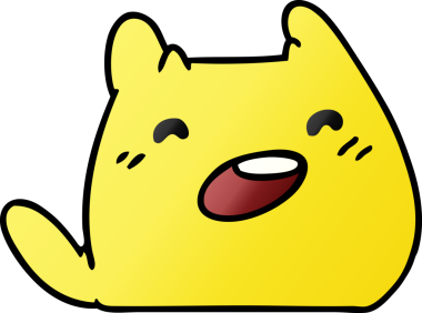 Bir insan tarafından çizilmiş Kawaii uzaylı evcil hayvanının serbest çizimi.