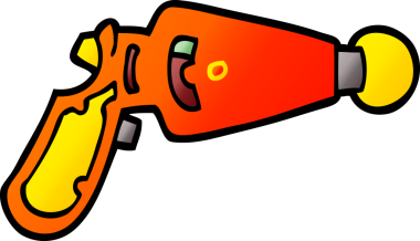 bir insan tarafından çizilmiş vektör gradyan ışın tabancası