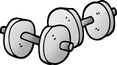 Bir insan tarafından çizilmiş vektör gradyan çizim halterleri