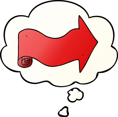 Bir insan tarafından çizilmiş, düşünce baloncuklu çizgi film.