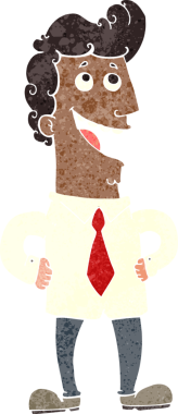 bir insan tarafından çizilmiş karikatür işadamı