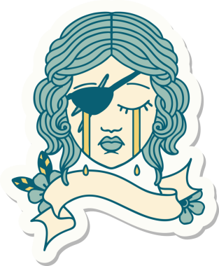 Bir insan tarafından çizilmiş düzenbaz bir karakterin çıkartması.