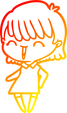 Bir insan tarafından çizilmiş bir karikatür kadın çizimi