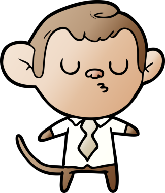 Bir insan tarafından çizilmiş çizgi maymun.