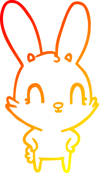 Bir insan tarafından çizilmiş sevimli bir tavşan çizimi.