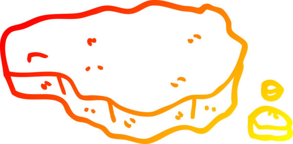 Bir insan tarafından çizilmiş eski bir kayanın sıcak çizgi çizimi