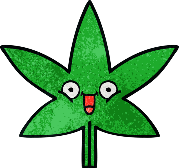 Bir insan tarafından çizilmiş marihuana yaprağının retro grunge dokusu.