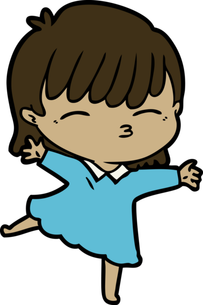 Bir insan tarafından çizilmiş karikatür kadın.