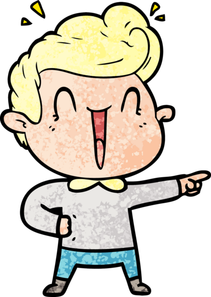 Bir insan tarafından çizilmiş heyecanlı bir çizgi film.