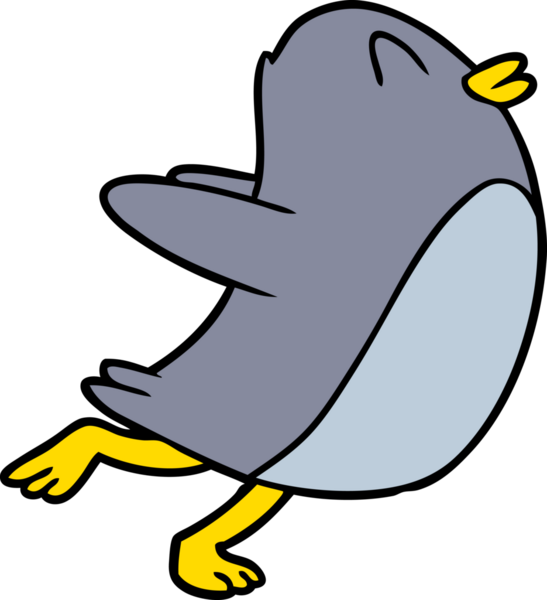 Bir insan tarafından çizilen penguen atlayışı