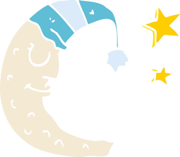 Bir insan tarafından çizilmiş uyku şapkalı karalama ayı.