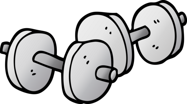 Bir insan tarafından çizilmiş vektör gradyan çizim halterleri