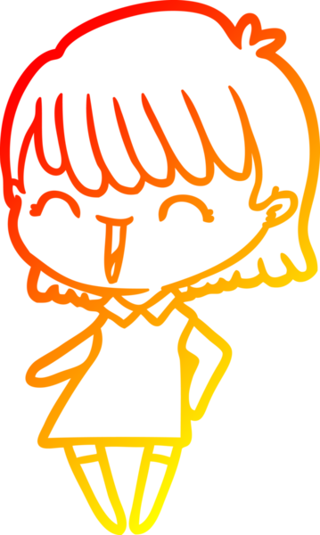 Bir insan tarafından çizilmiş bir karikatür kadın çizimi