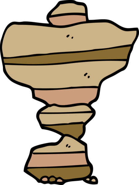 Bir insan tarafından çizilmiş istiflenmiş taş karalamaları.