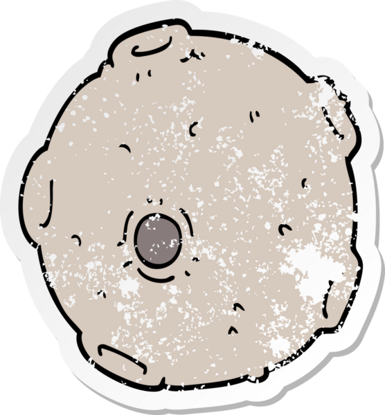 Bir insan tarafından çizilmiş karikatür ayının sıkıntılı çıkartması.