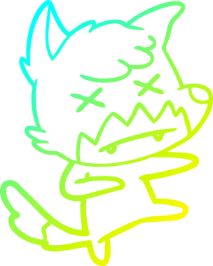 Bir insan tarafından çizilmiş ölü tilki çizgi filmi.